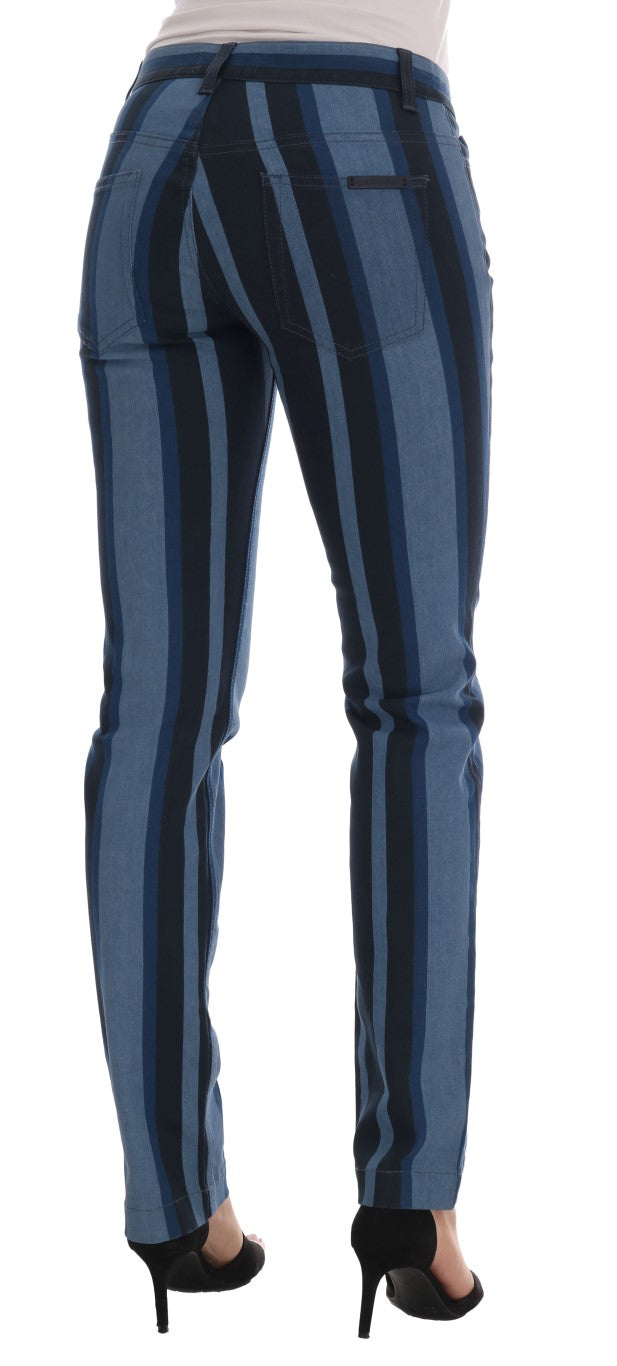 Dolce & Gabbana Blue GIRLY Jeans in striped cotton-3