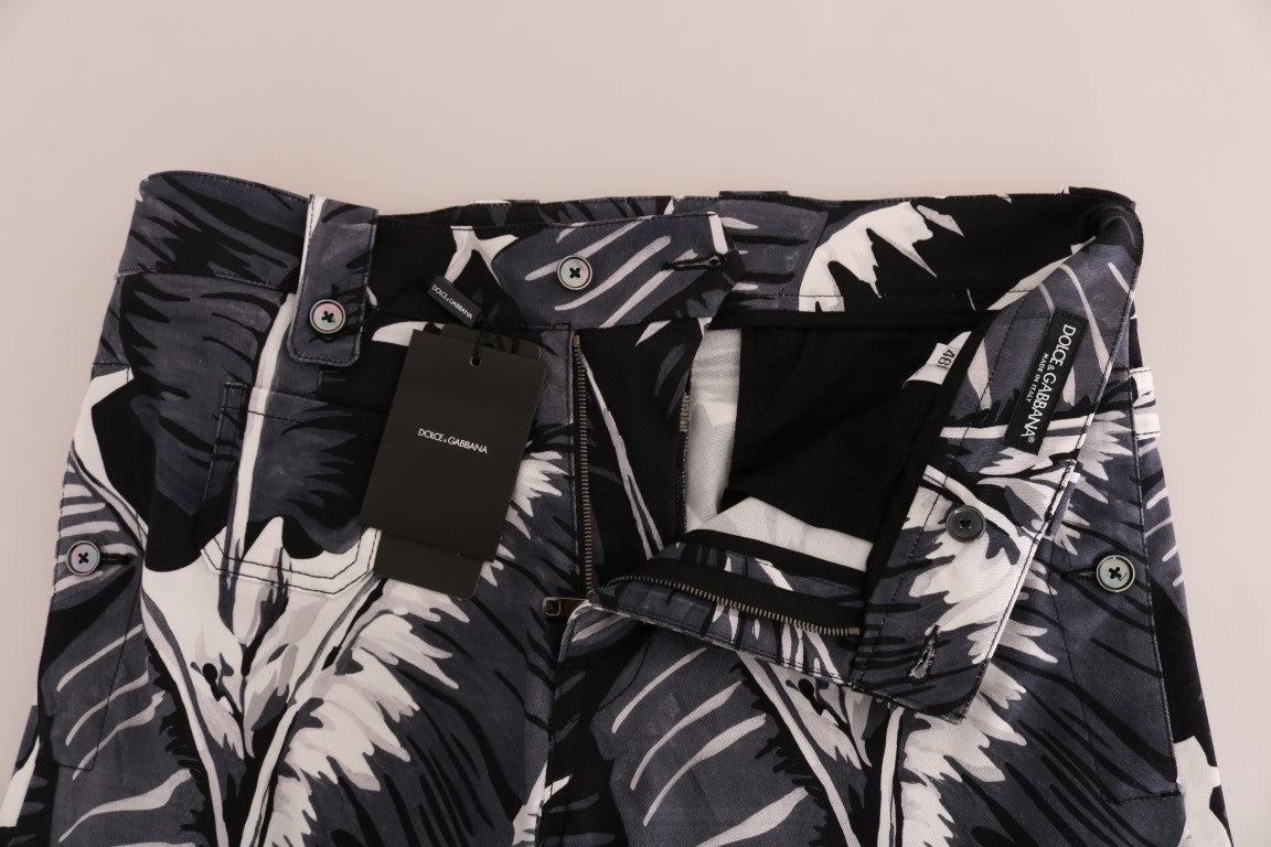 Dolce & Gabbana Graue Bananenblatt-Baumwoll-Hose-4