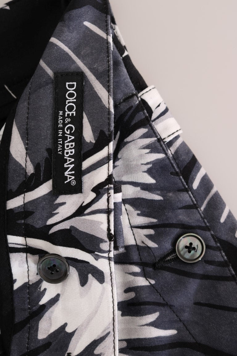 Dolce & Gabbana Graue Bananenblatt-Baumwoll-Hose-5