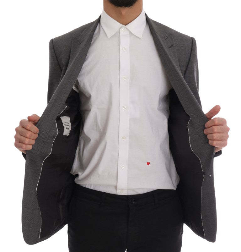 Blazer ajustado MARTINI de lana gris de Dolce & Gabbana-6