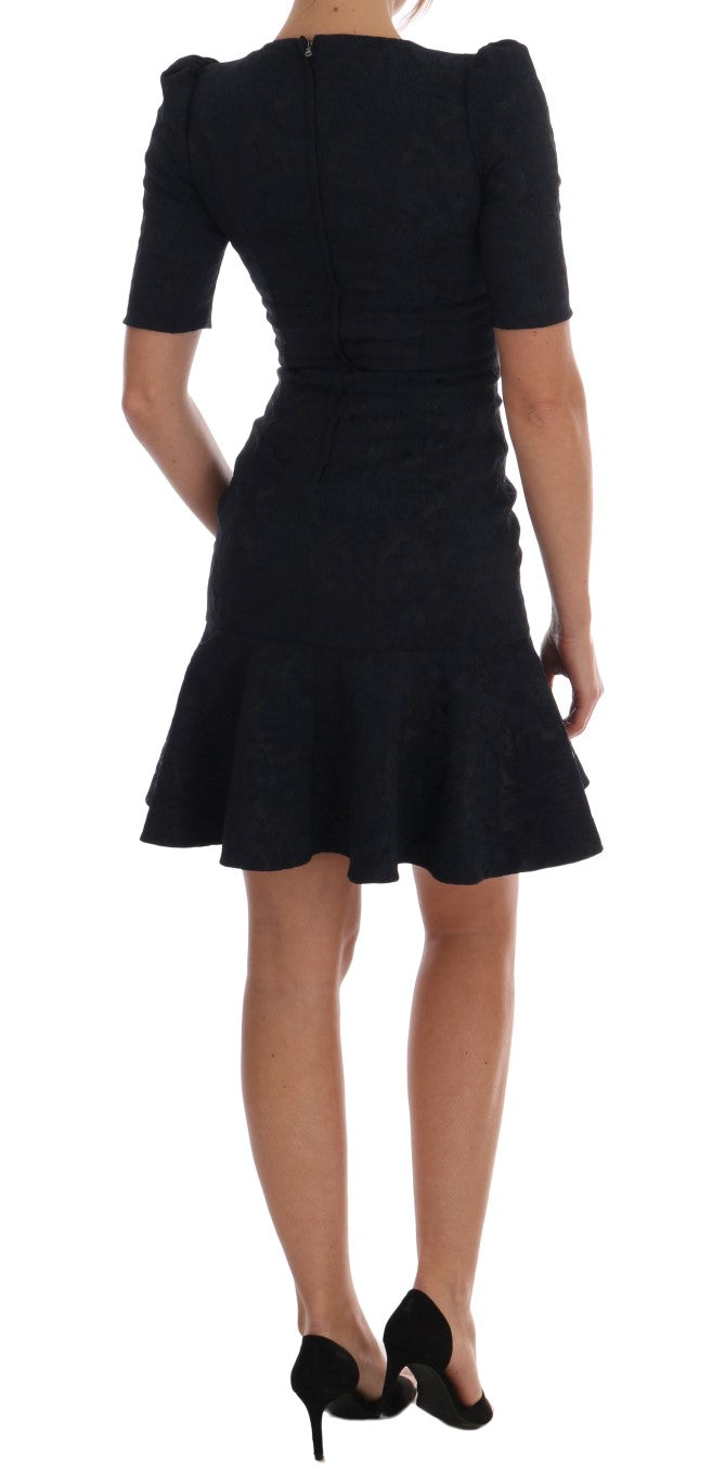 Dolce & Gabbana black and blue mini dress with a tilt-3