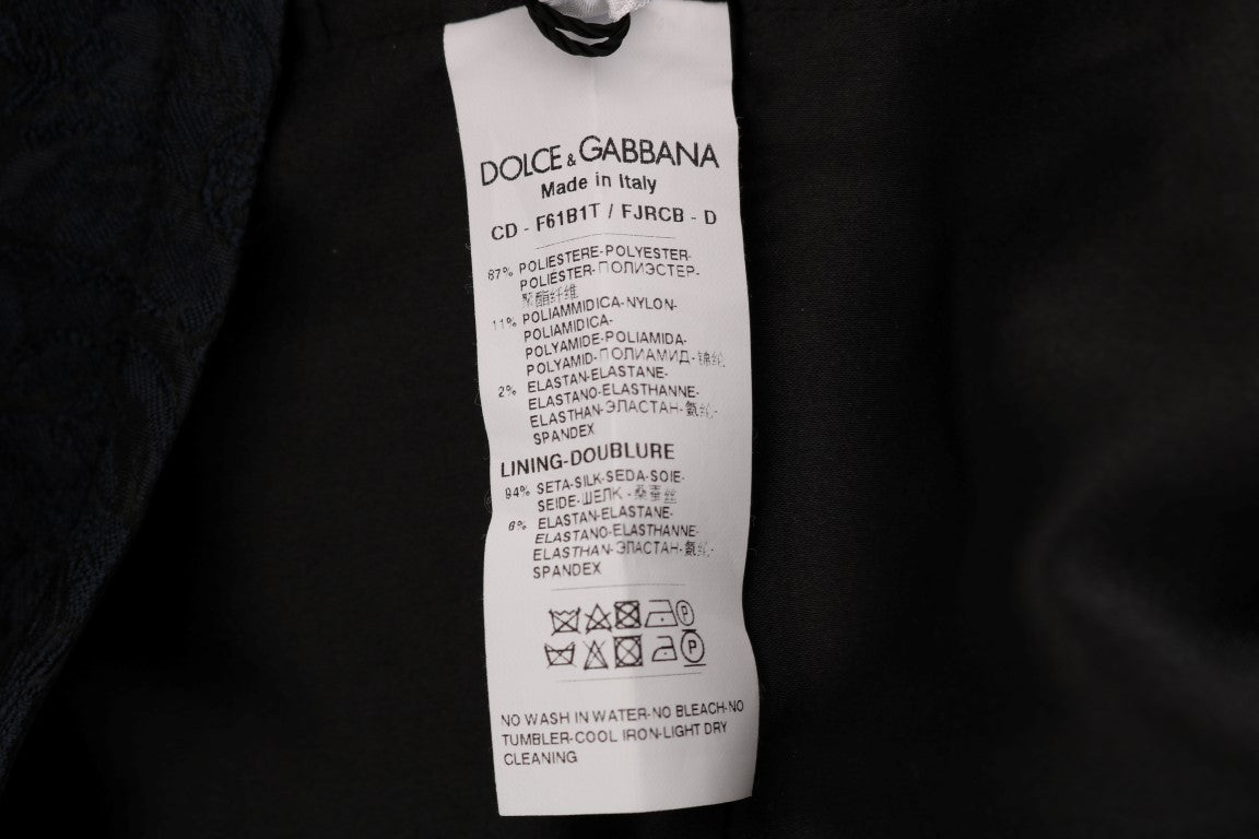 Dolce & Gabbana black and blue mini dress with a tilt-7