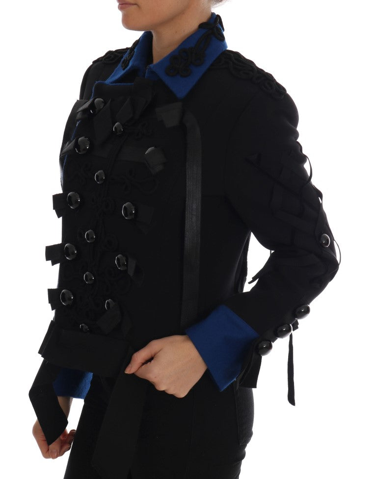 Dolce & Gabbana trench coat in black wool-2