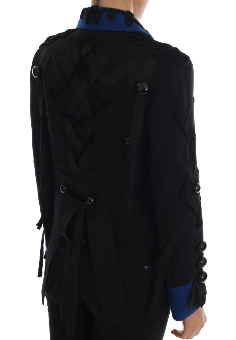 Dolce & Gabbana trench coat in black wool-3