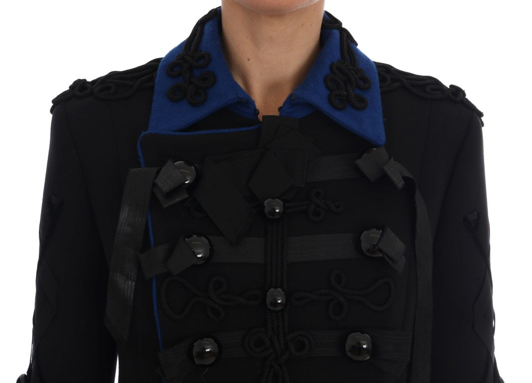 Dolce & Gabbana trench coat in black wool-4