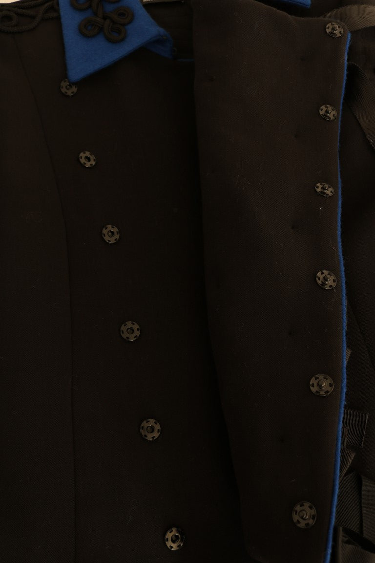 Dolce & Gabbana trench coat in black wool-5