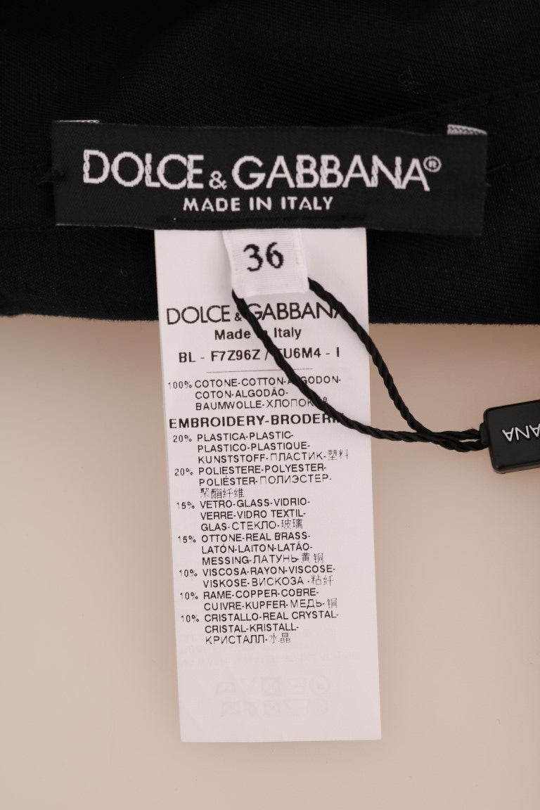 Dolce & Gabbana Blue Crystal MAMMA Sicily Jacket-7