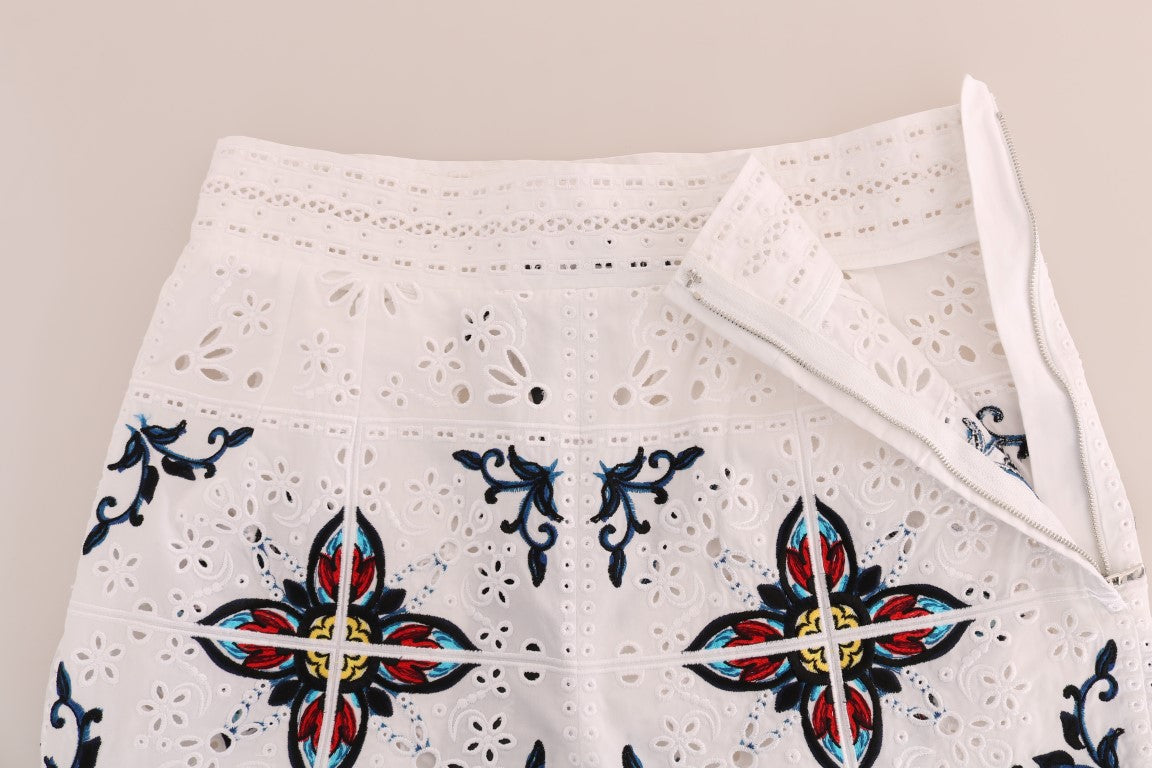 Dolce & Gabbana multicolor majolica neckline capri pants-4