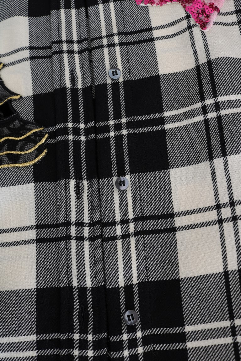 Camisa de cristal de hadas en blanco y negro de Dolce & Gabbana-7
