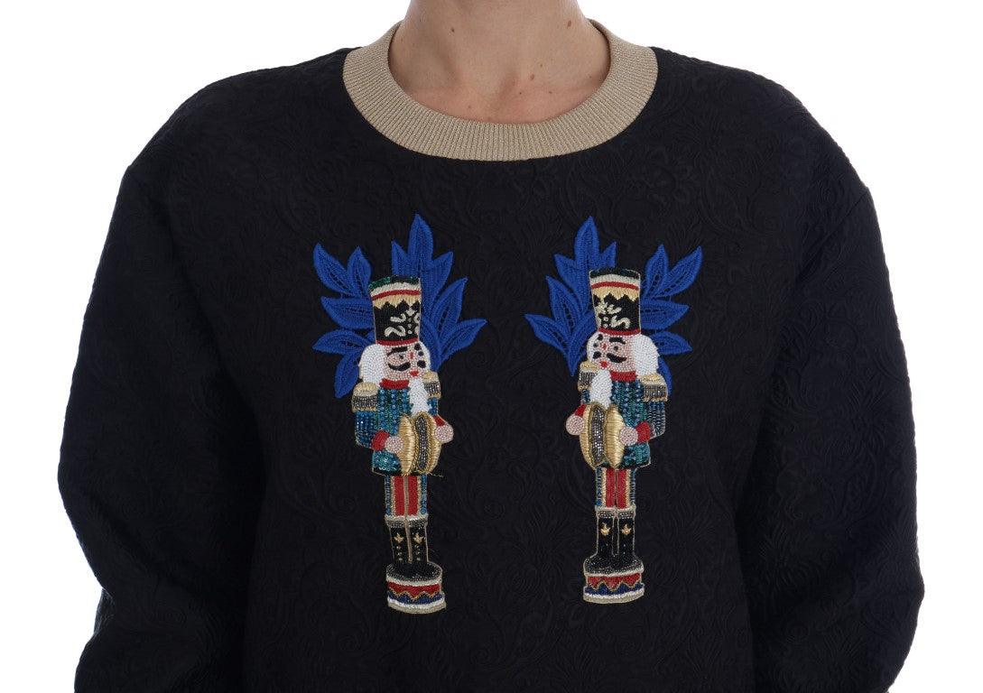 Dolce & Gabbana Black Fairy Tale Brocade Zip-Up Sweater-4