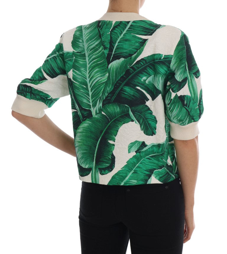 Dolce & Gabbana pineapple-banana sequin sweater with round neck-3