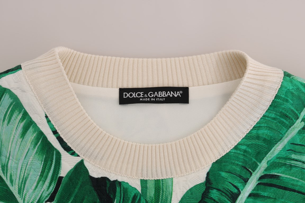 Dolce & Gabbana pineapple-banana sequin sweater with round neck-6
