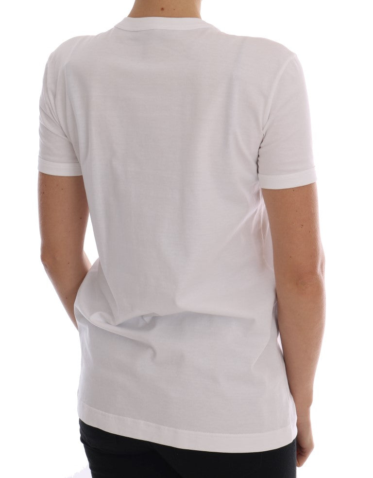 Dolce & Gabbana Weißes T-Shirt Märchen aus Baumwolle-3