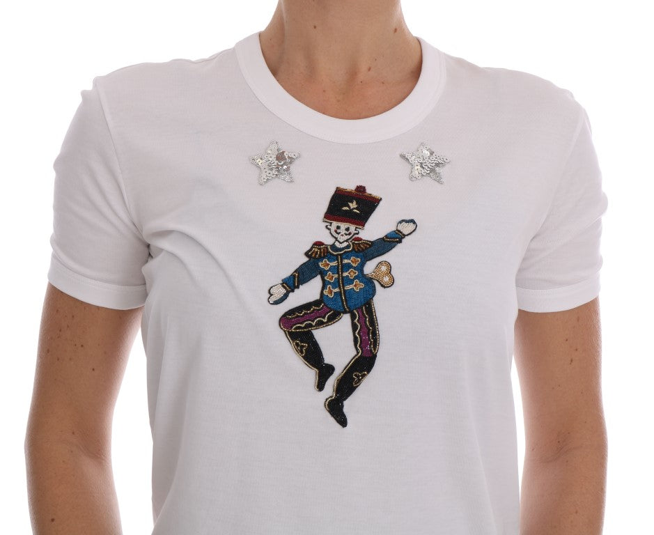 Dolce & Gabbana Weißes T-Shirt Märchen aus Baumwolle-4