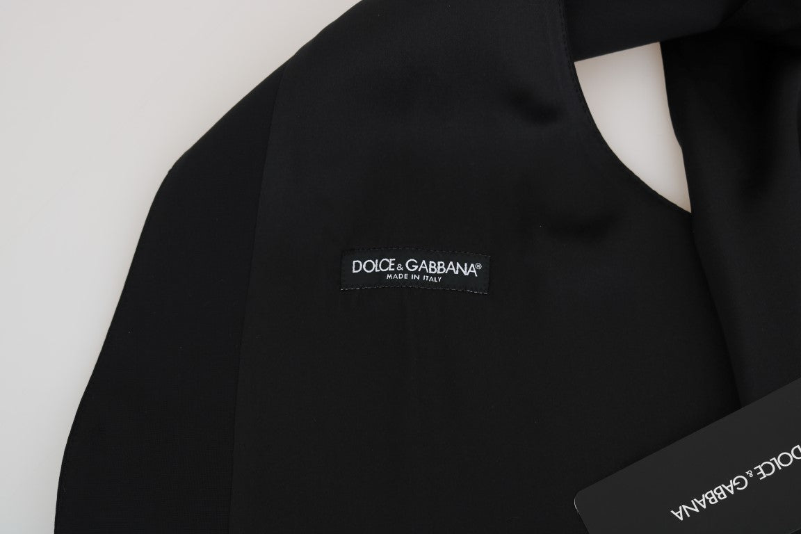 Dolce & Gabbana Black Silk Wool Vest-6