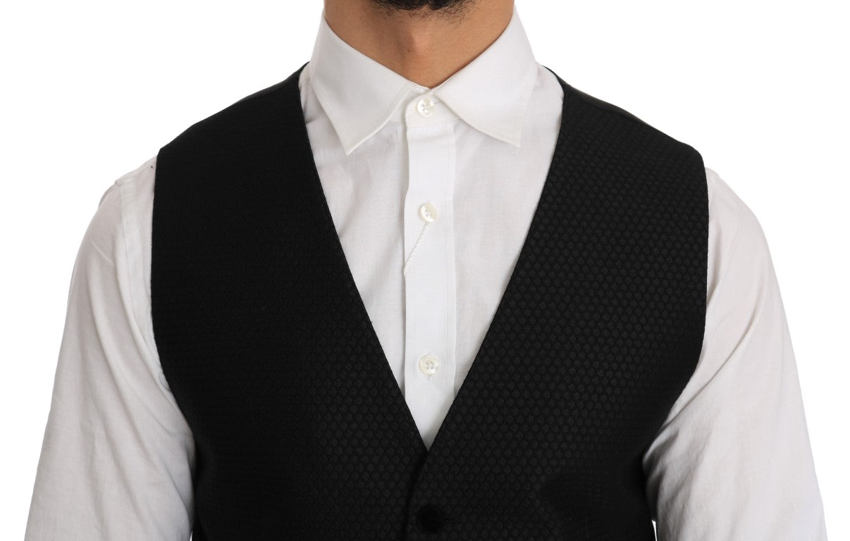 Dolce & Gabbana Schwarze Weste mit Polka-Dot-Muster-4