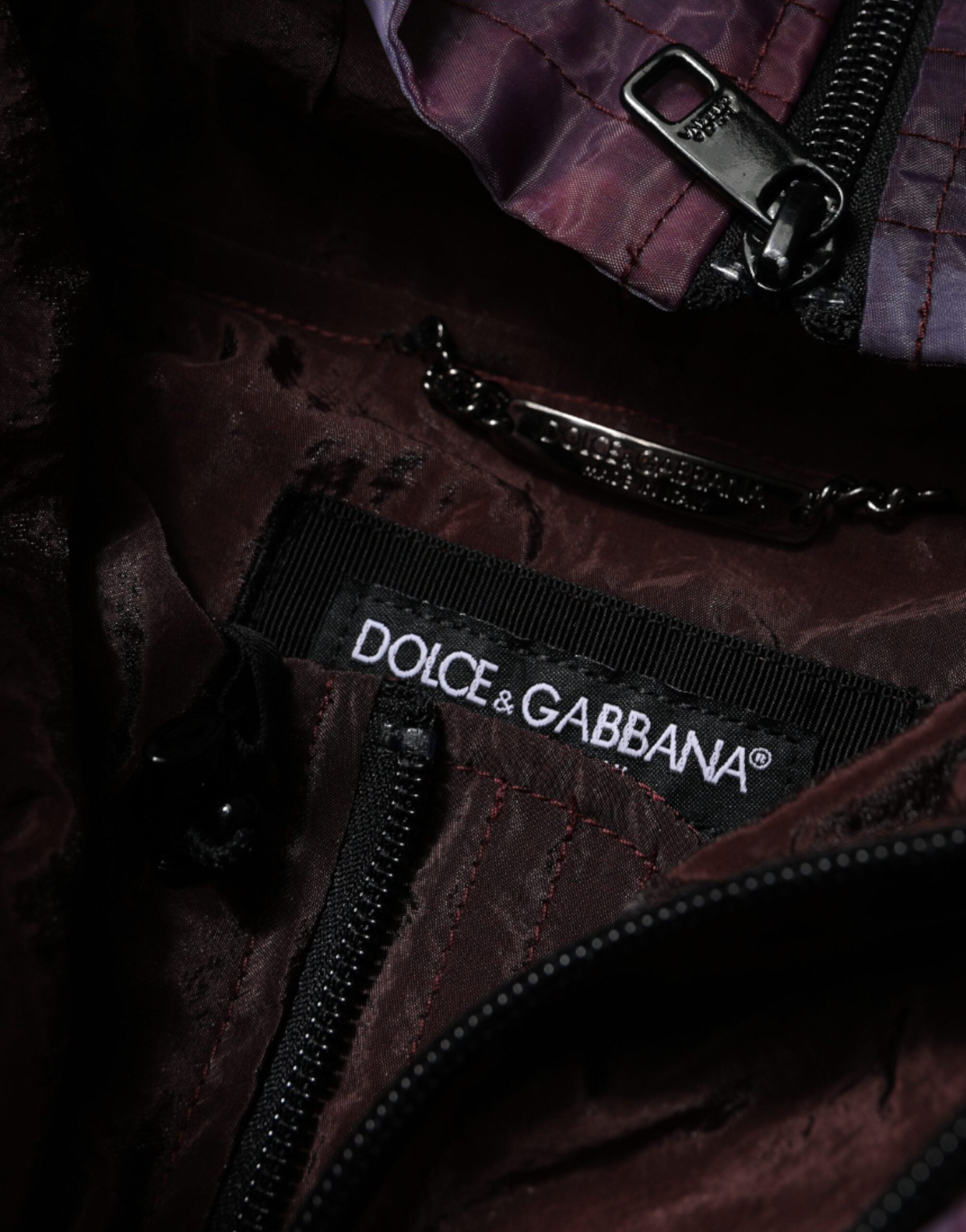 Dolce & Gabbana Purple Camouflage Hooded Blouson Jacket for Men-6