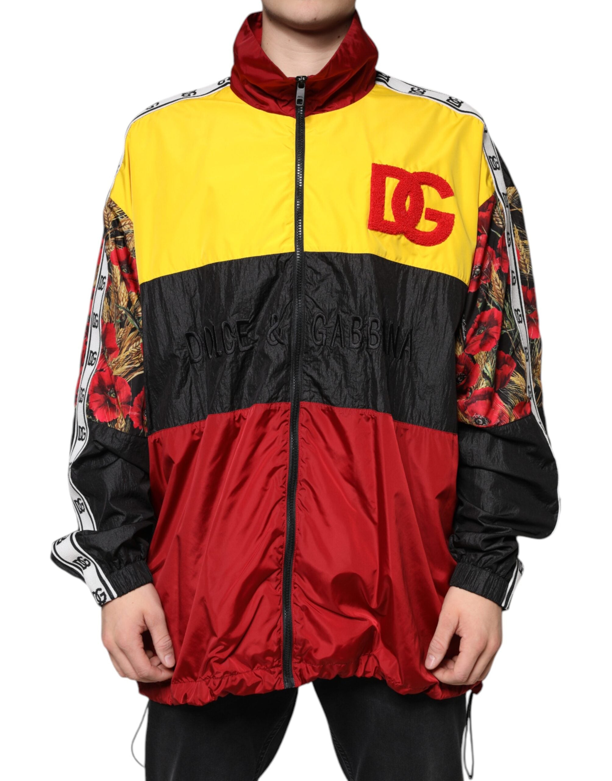 Dolce & Gabbana Multicolor Patchwork Men's Zip-Up Sweater-2