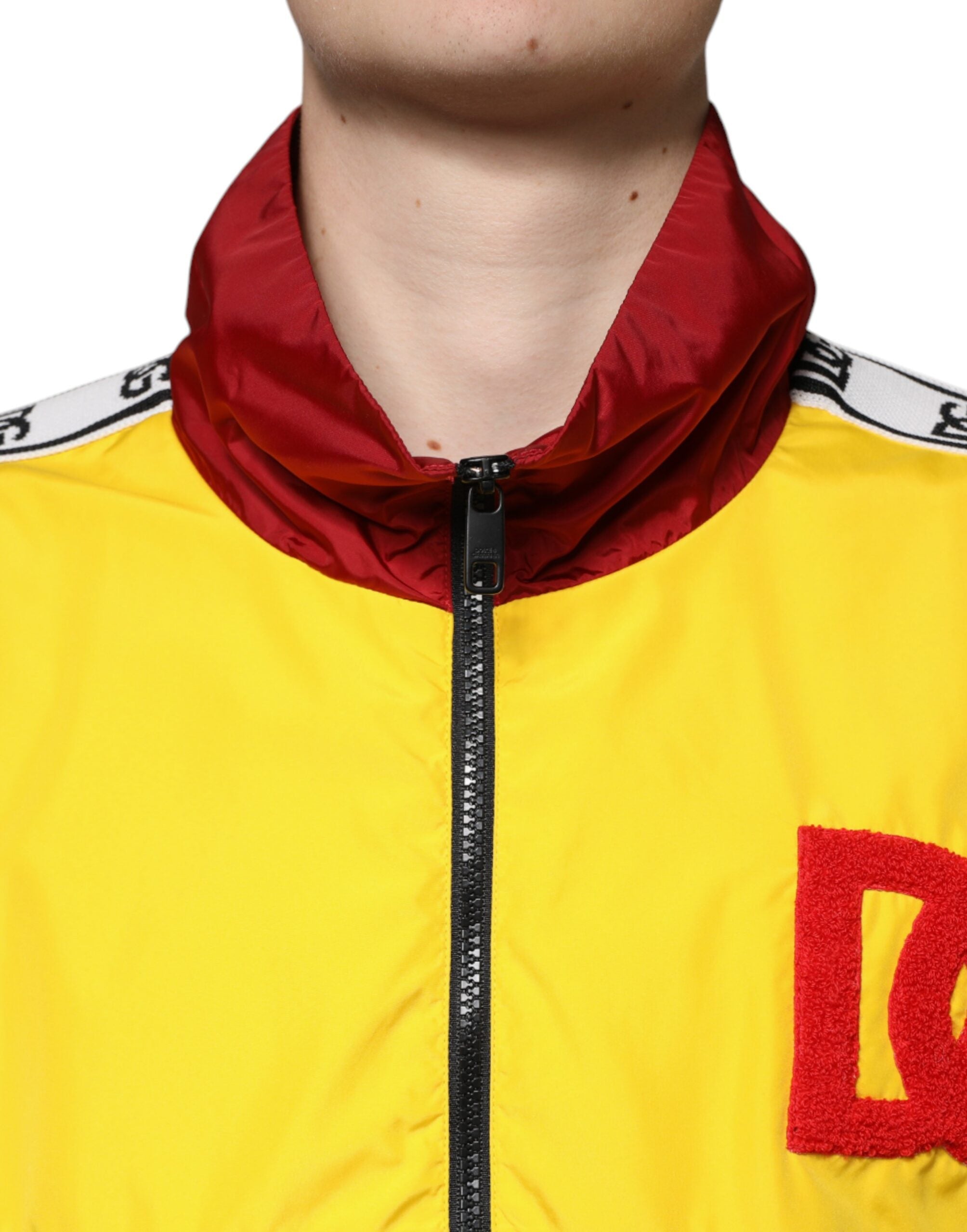 Dolce & Gabbana Multicolor Patchwork Men's Zip-Up Sweater-5