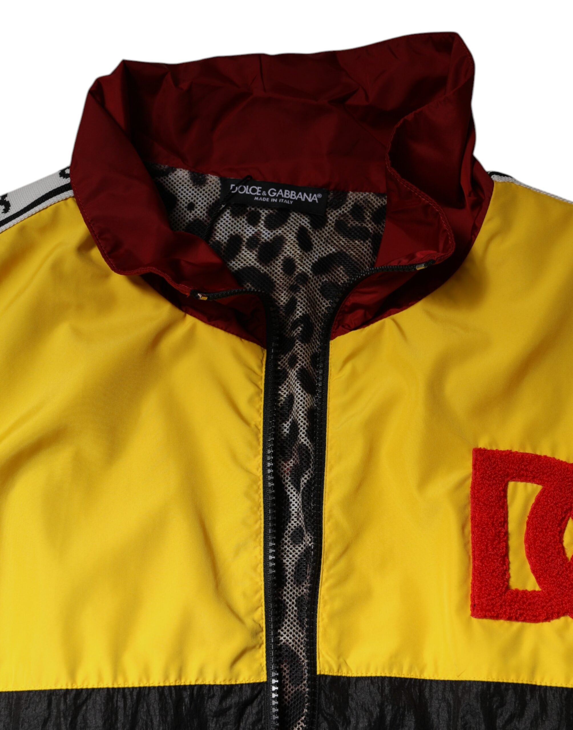 Dolce & Gabbana Multicolor Patchwork Men's Zip-Up Sweater-8