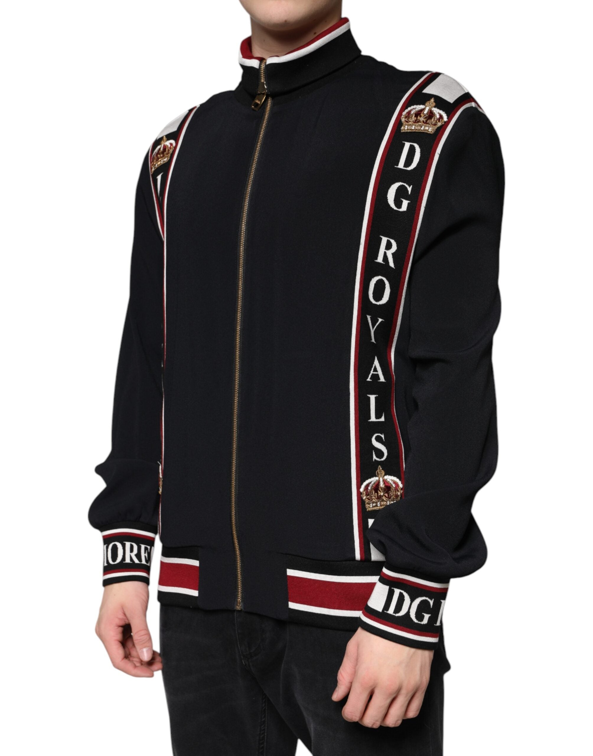 Dolce & Gabbana Black DG King Full Zip Sweatshirt Pullover-3