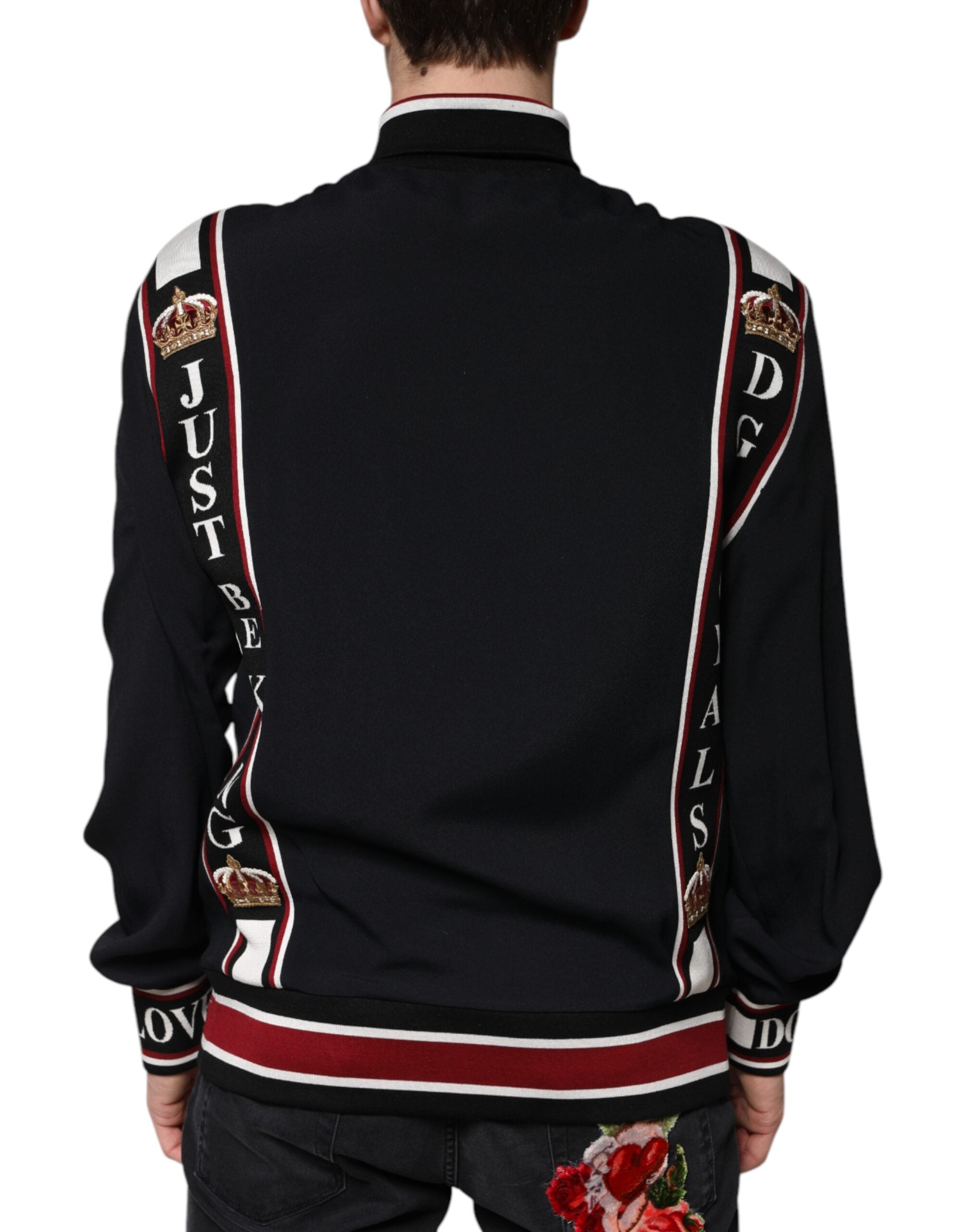 Dolce & Gabbana Black DG King Full Zip Sweatshirt Pullover-4