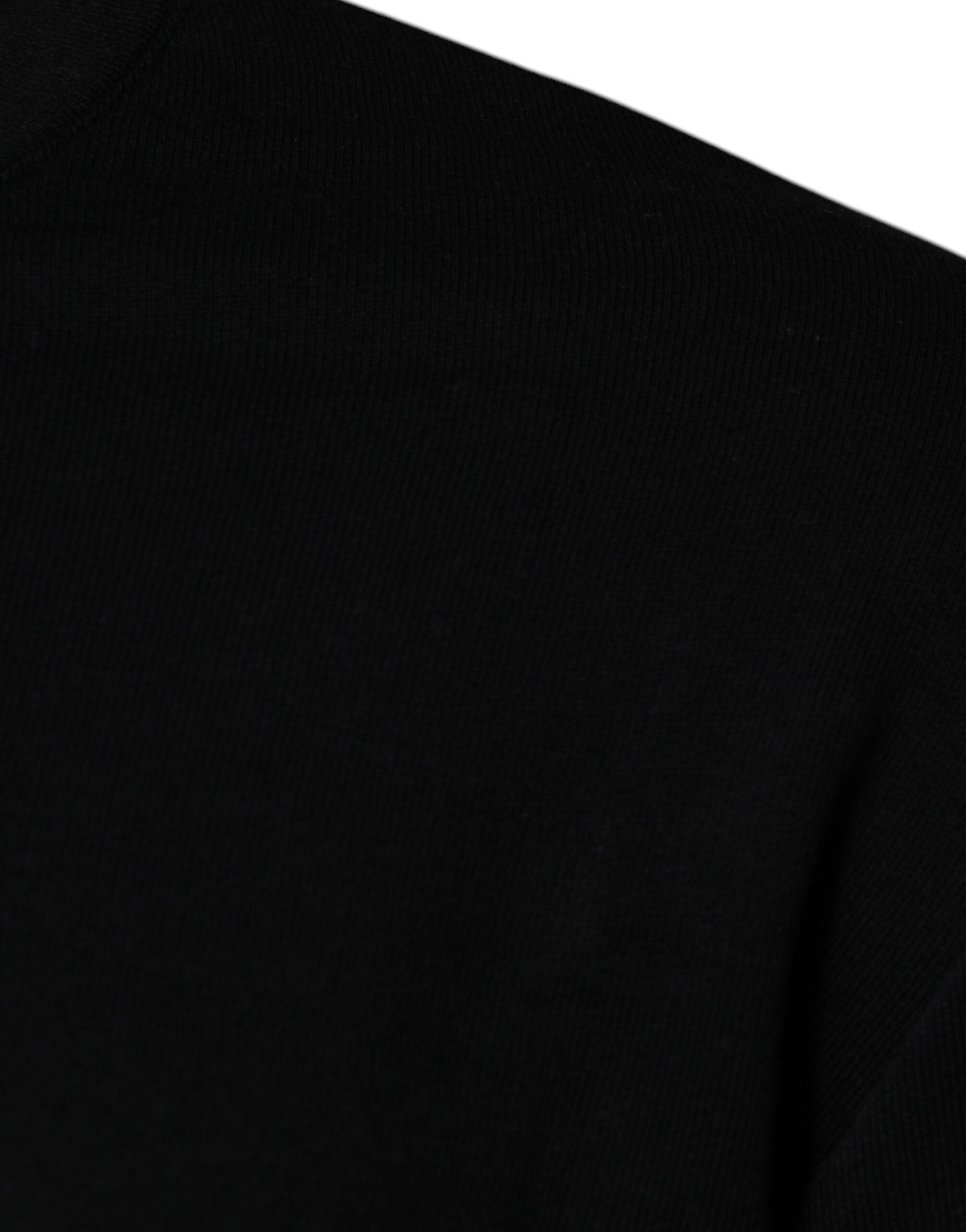 Versace black sweater with Medusa embroidery and round neck-4