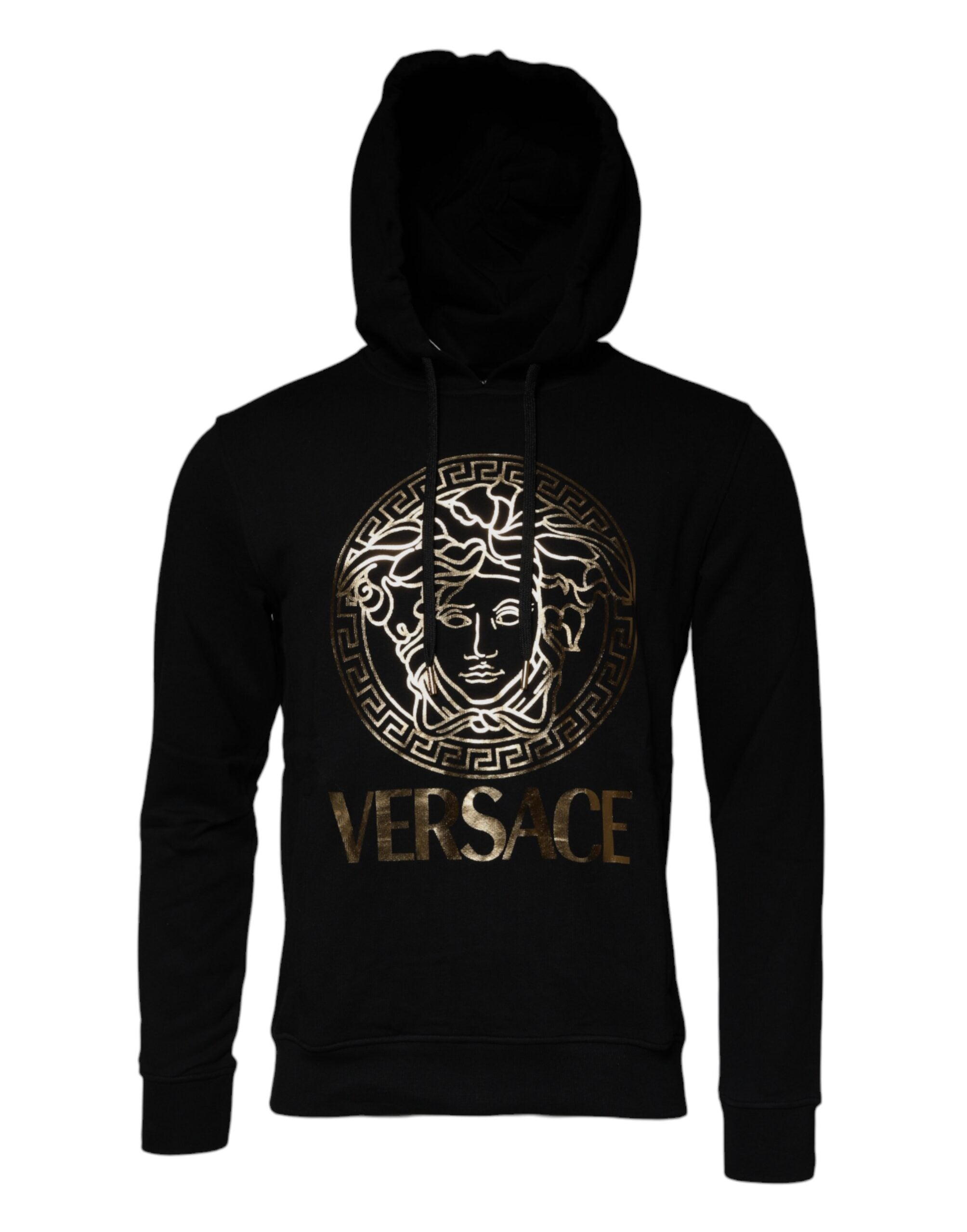 Versace Black Medusa Cotton Hoodie Pullover Sweatshirt Sweater-2