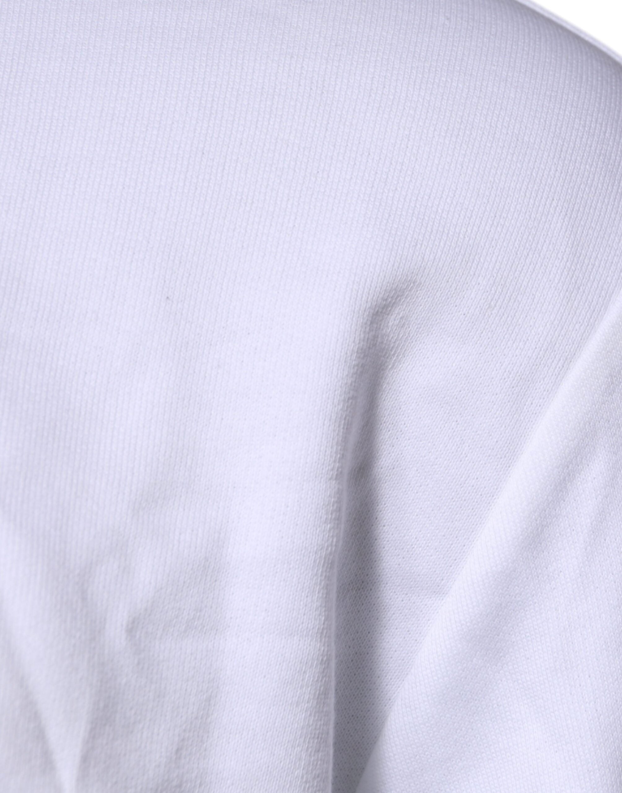 Versace Weißer Pullover mit Medusa-Stickerei und Rundhalsausschnitt-4