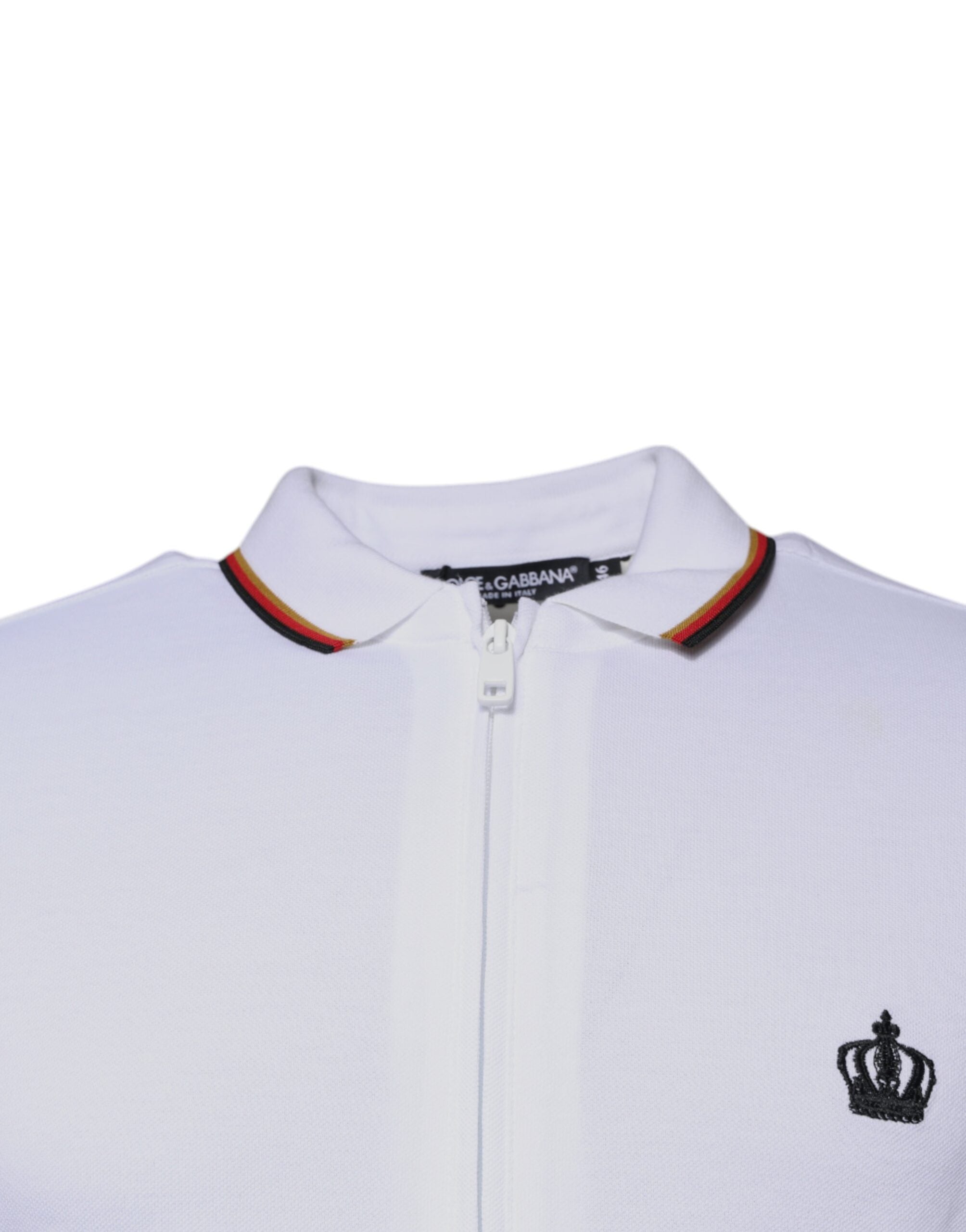 Sudadera con cremallera completa para hombre Dolce & Gabbana White Crown-3
