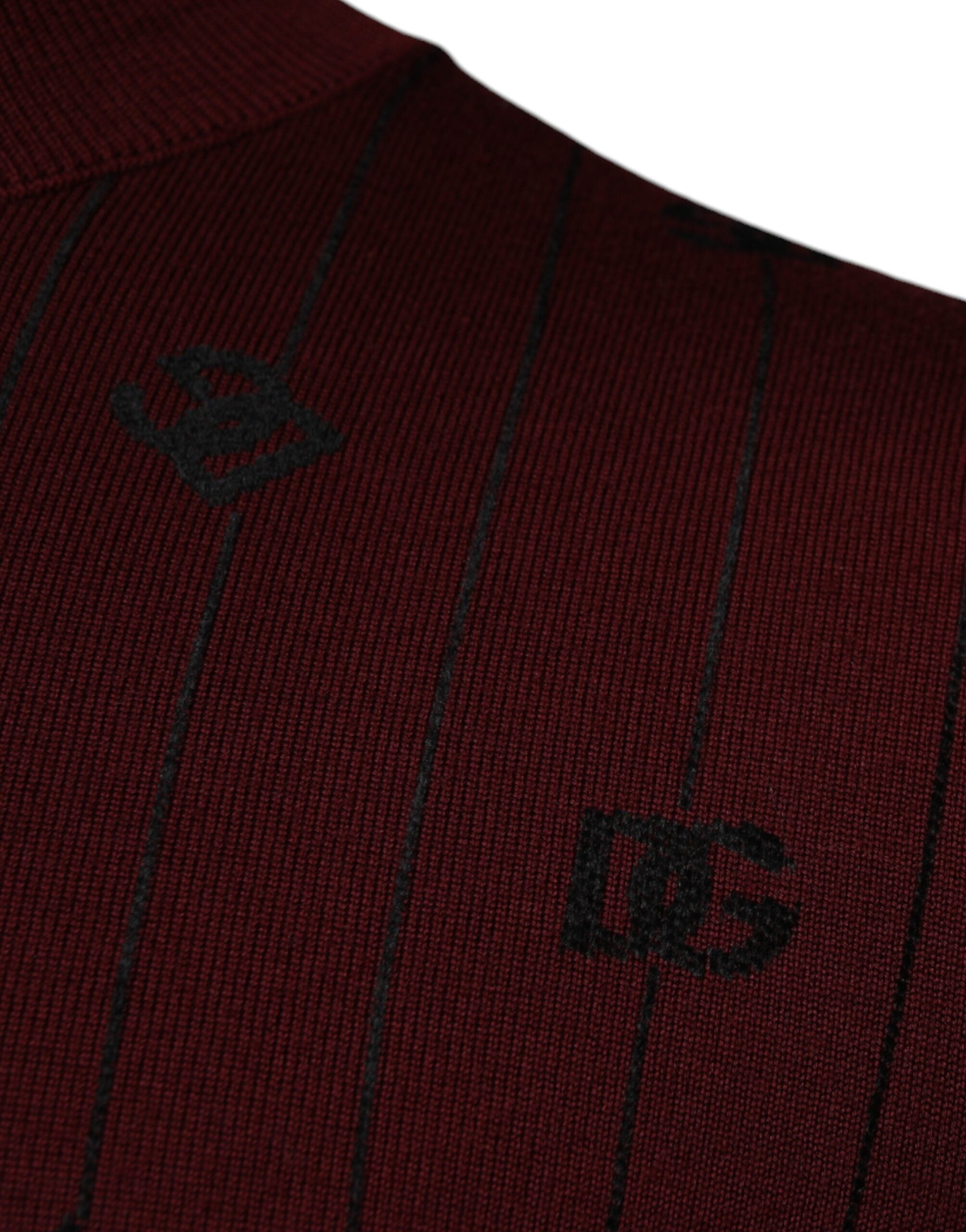 Dolce & Gabbana chestnut brown roll-neck sweater with monogram-4