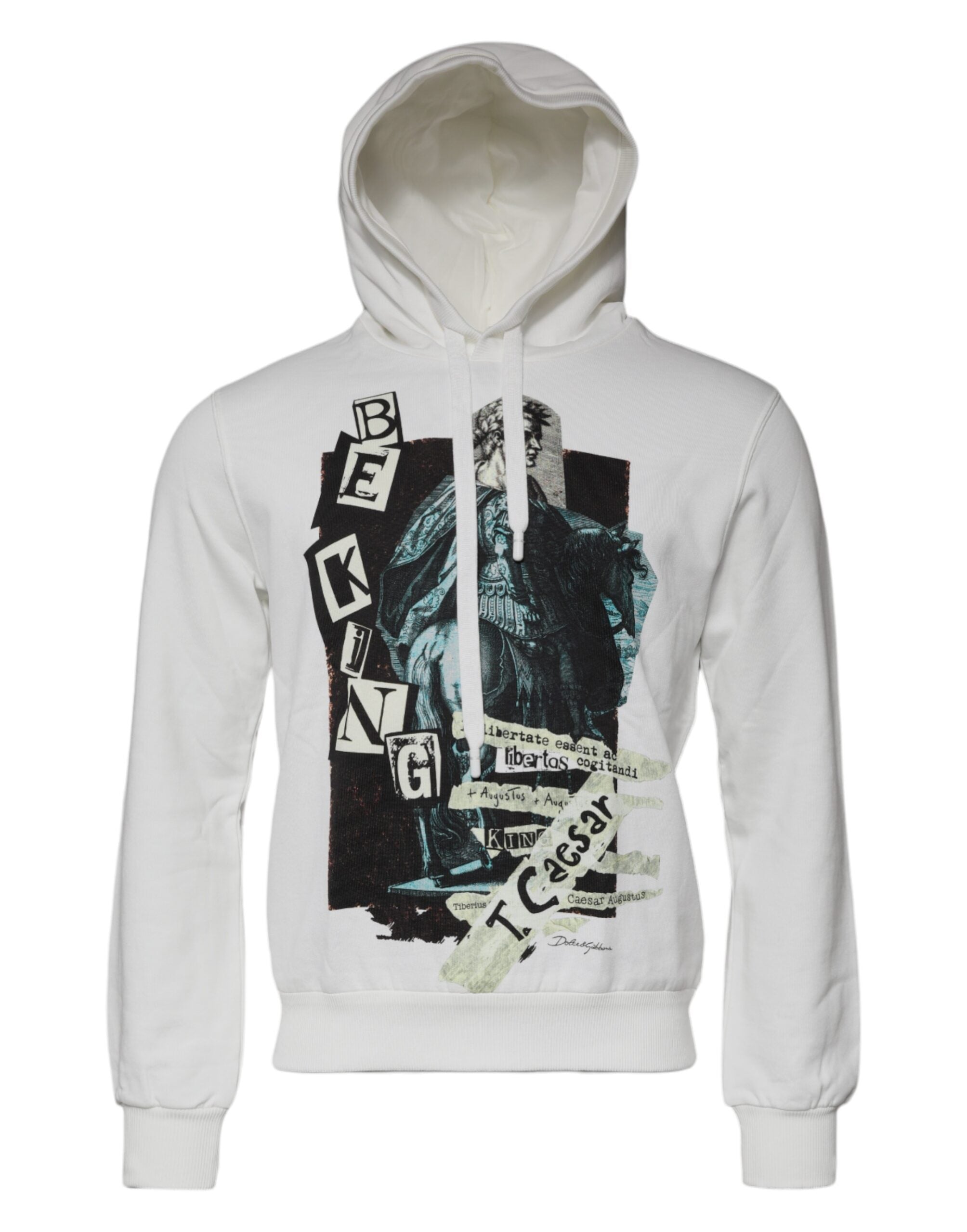 Dolce & Gabbana Weißer Kapuzenpullover aus Baumwolle von Caesar-2