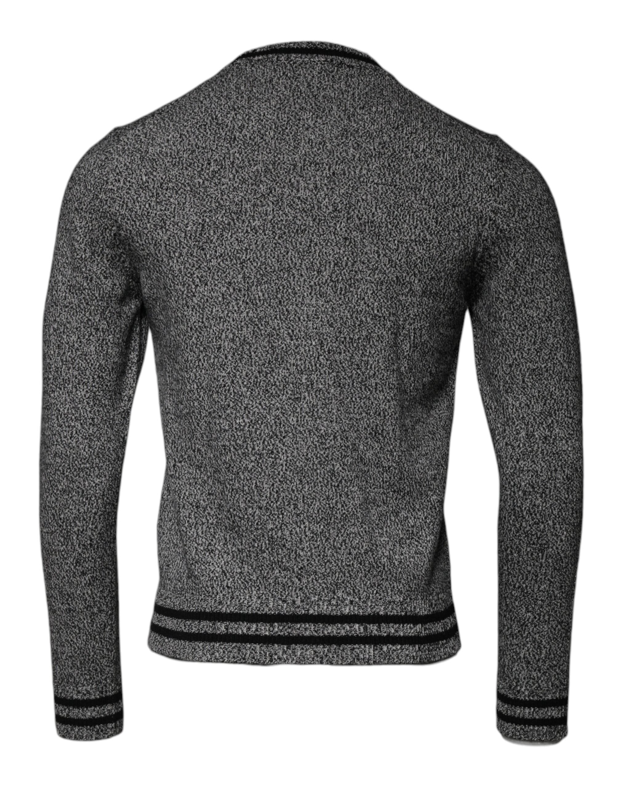 Dolce & Gabbana Grey Crown King Cashmere Sweater-5