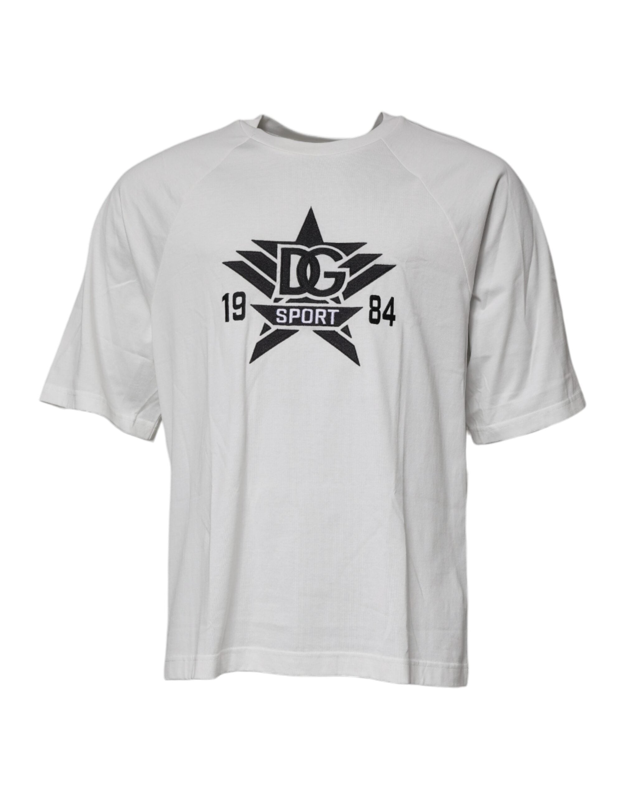 Camiseta blanca de manga corta con cuello redondo DG Sport de Dolce & Gabbana-2