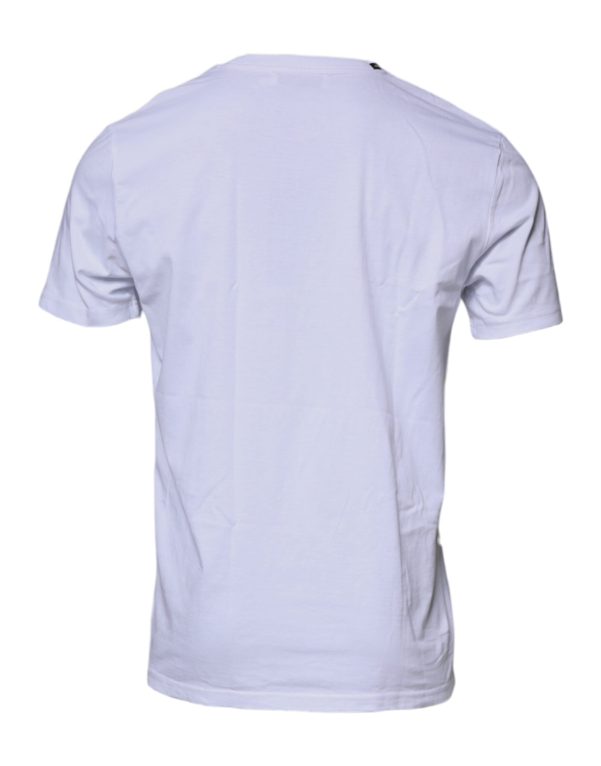 Dolce & Gabbana White Red Leopard Cotton Crew Neck T-Shirt-5