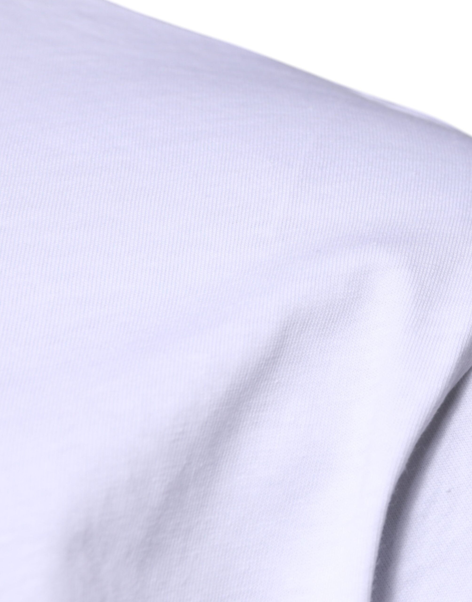 Camiseta blanca de algodón con cuello redondo y logotipo DG de Dolce & Gabbana-4