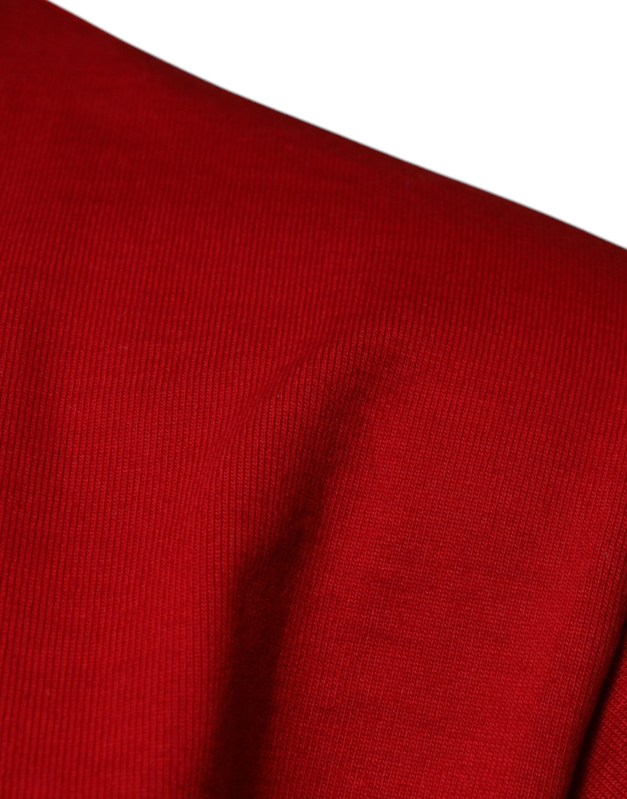Dolce & Gabbana Rotes DG Eye Baumwoll-T-Shirt mit Rundhalsausschnitt-4