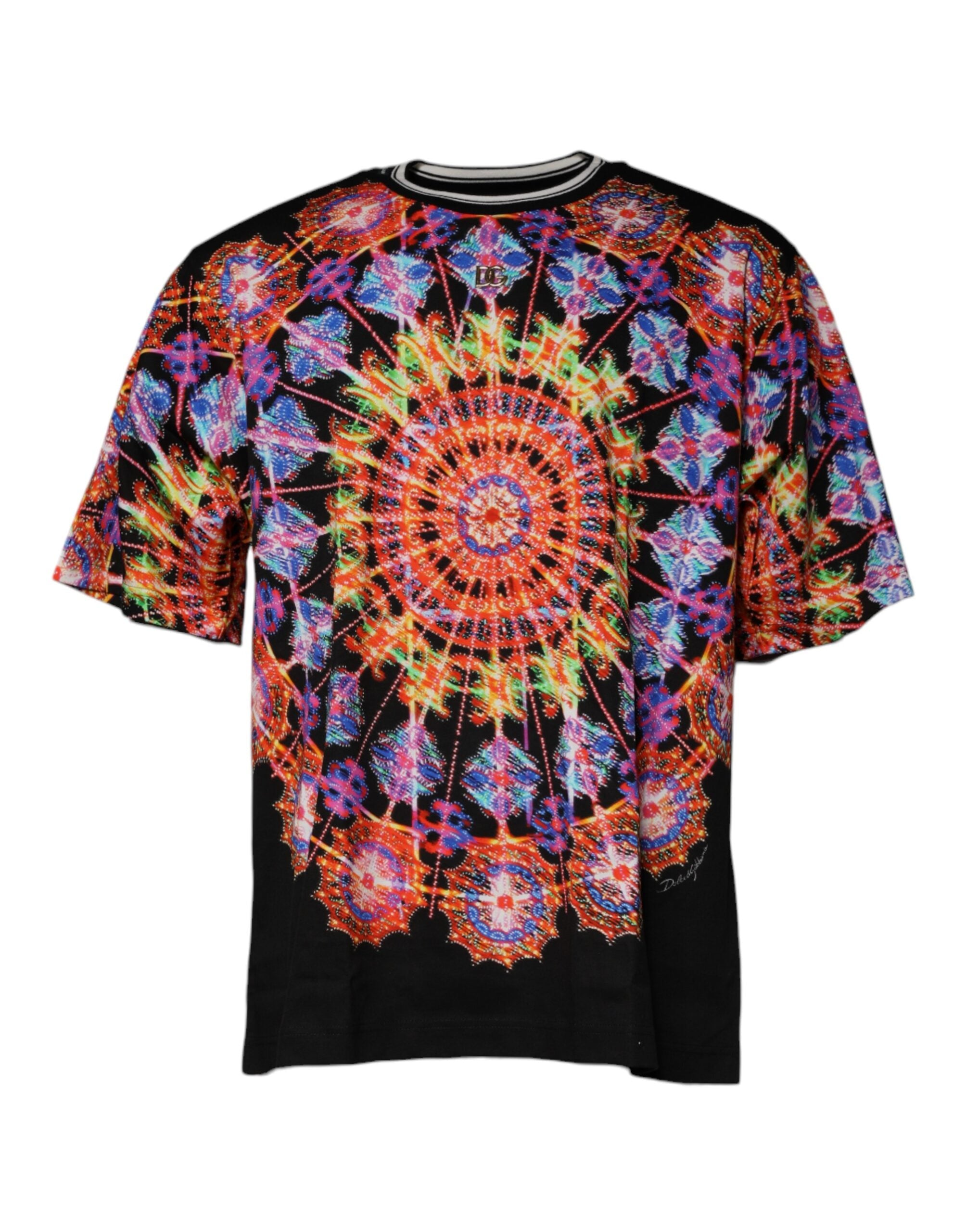 Dolce & Gabbana Multicolor Kaleidoscope Men's Short Sleeve T-Shirt-2