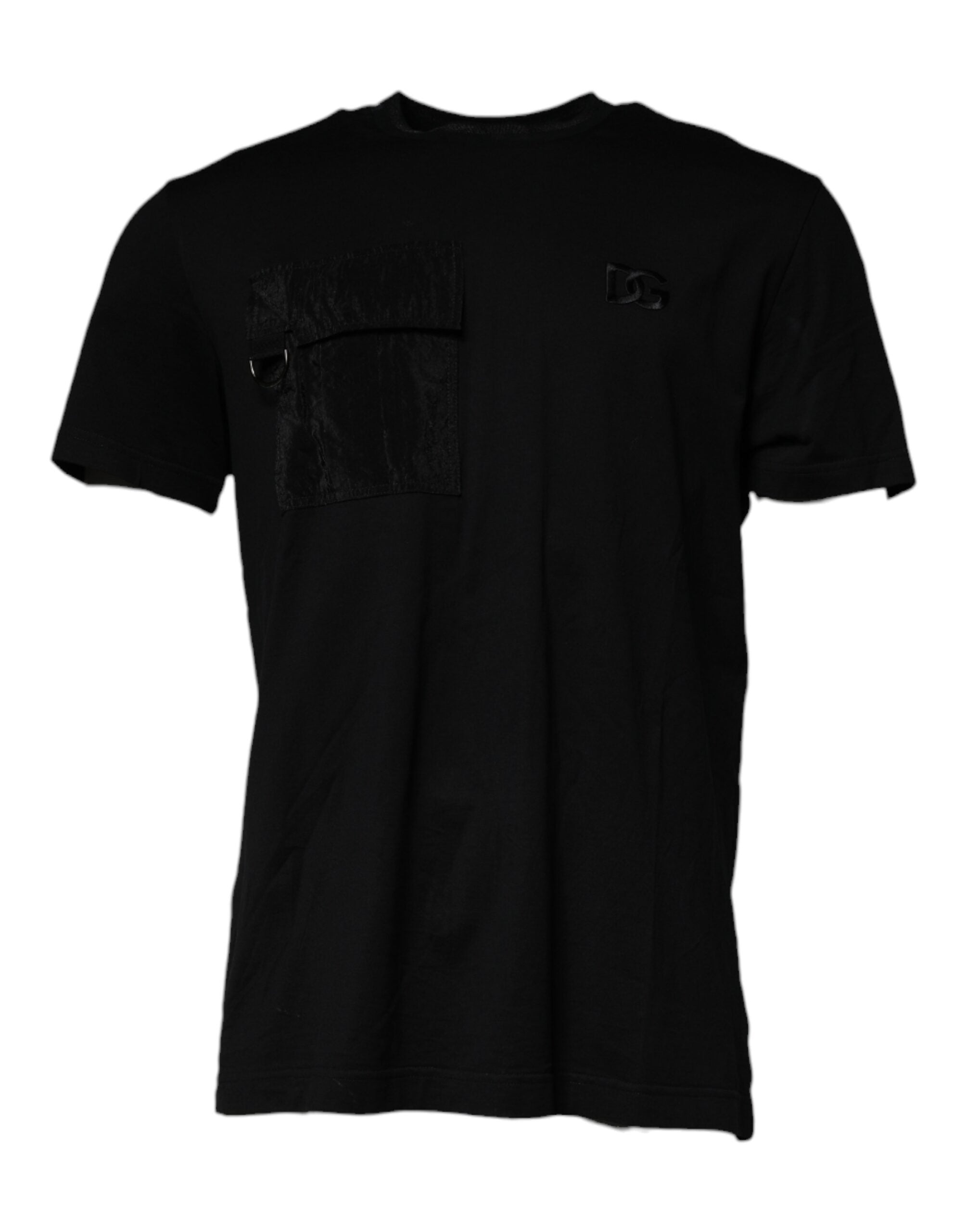 Dolce & Gabbana Black short-sleeved T-shirt with round neck-1