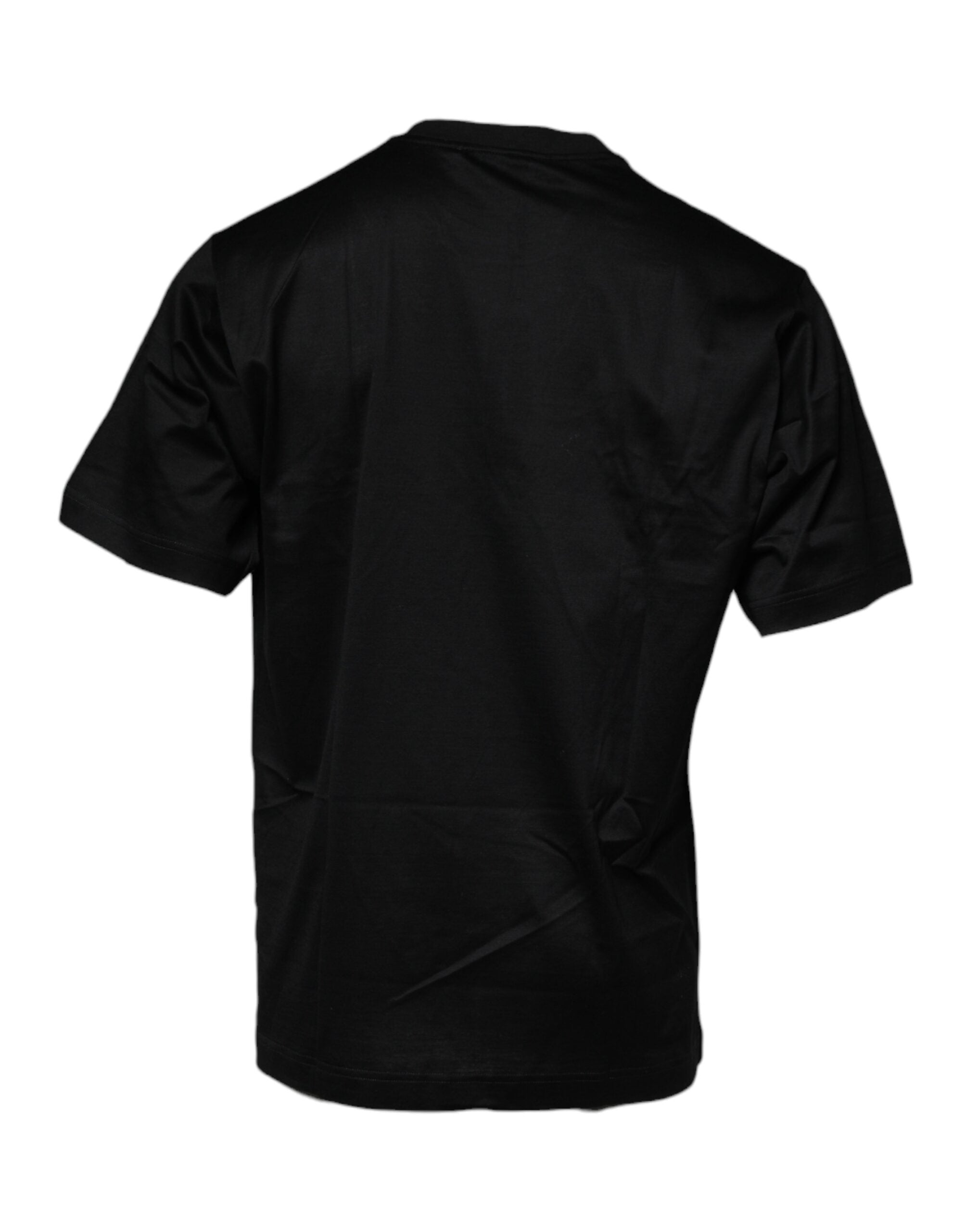 Camiseta negra de manga corta con cuello redondo de Dolce & Gabbana-5