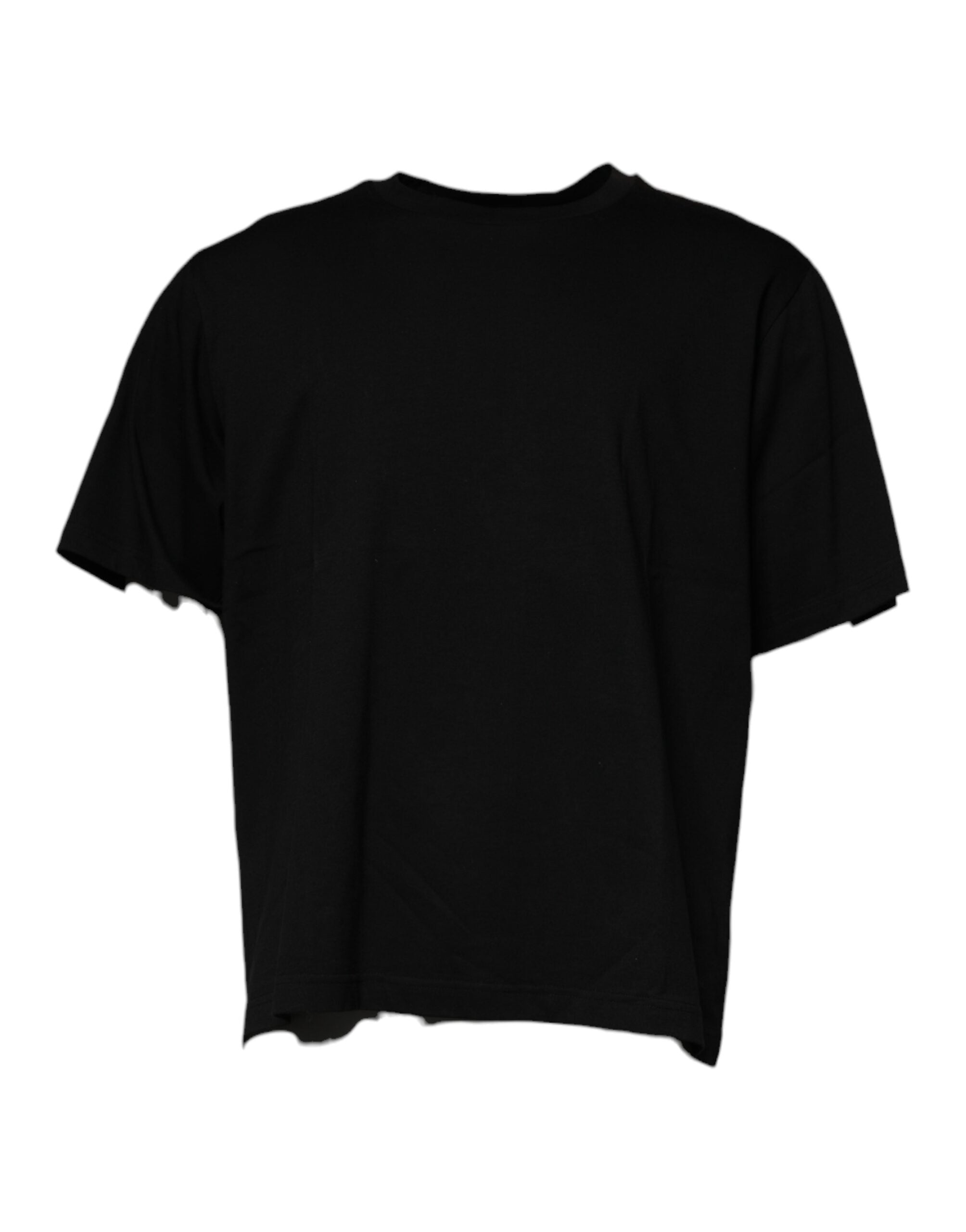 Dolce & Gabbana Black short-sleeved T-shirt with round neck-2
