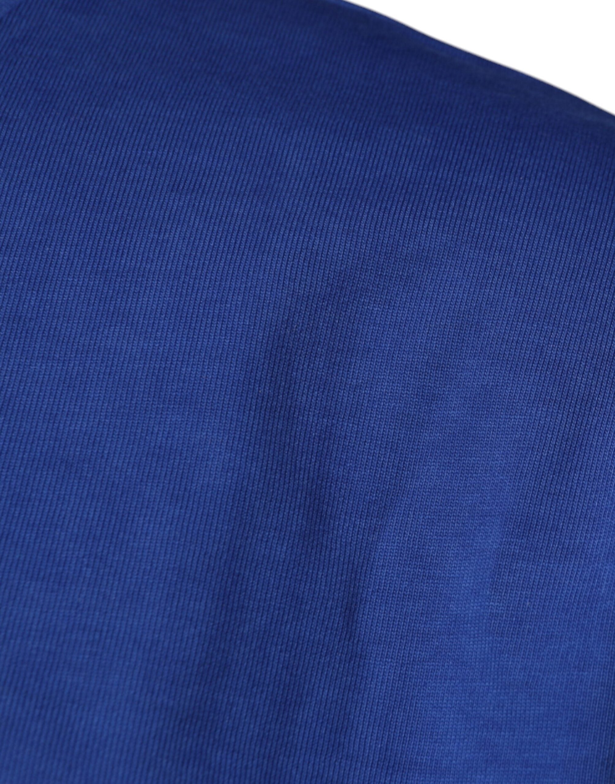 Dolce & Gabbana blue round neck cotton T-shirt with graphic print-4