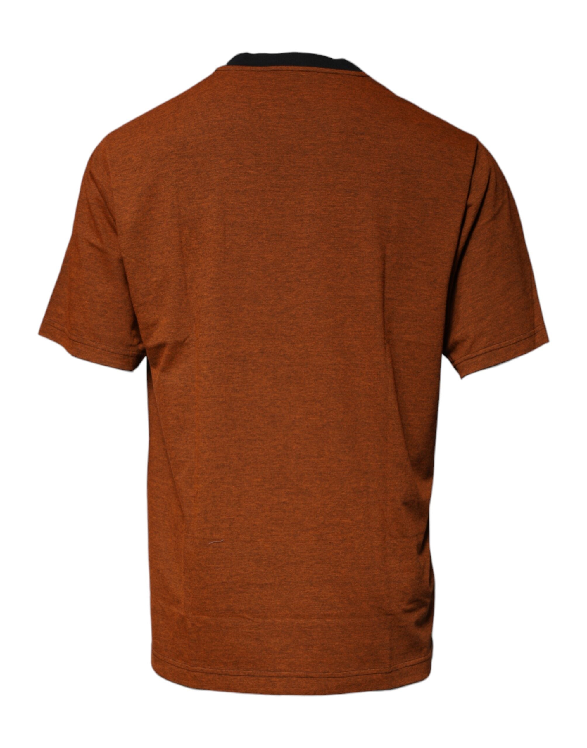 Dolce & Gabbana Brown DG Logo Cotton T-Shirt with Round Neck-5