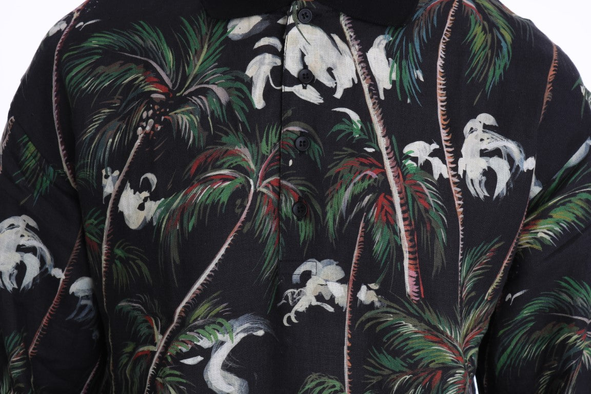 Dolce & Gabbana Black Volcano Sicily Short Sleeve T-Shirt-6