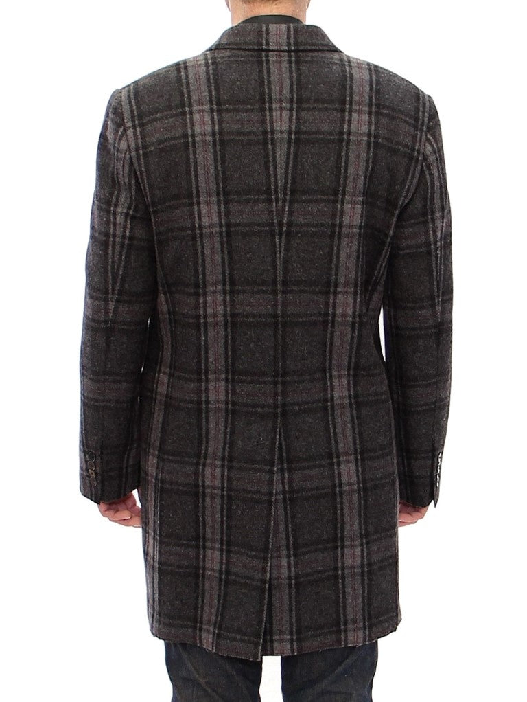 Dolce & Gabbana Grey Double-Breasted Coat Jacket-5