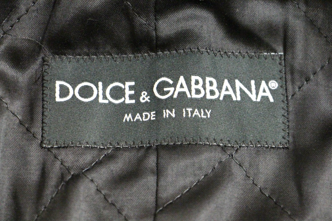 Dolce & Gabbana Grey Double-Breasted Coat Jacket-7