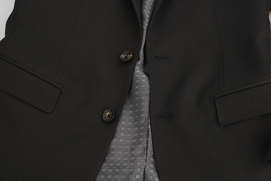 Dolce & Gabbana Brown Wool Crystal Bee Slim Fit MARTINI-8