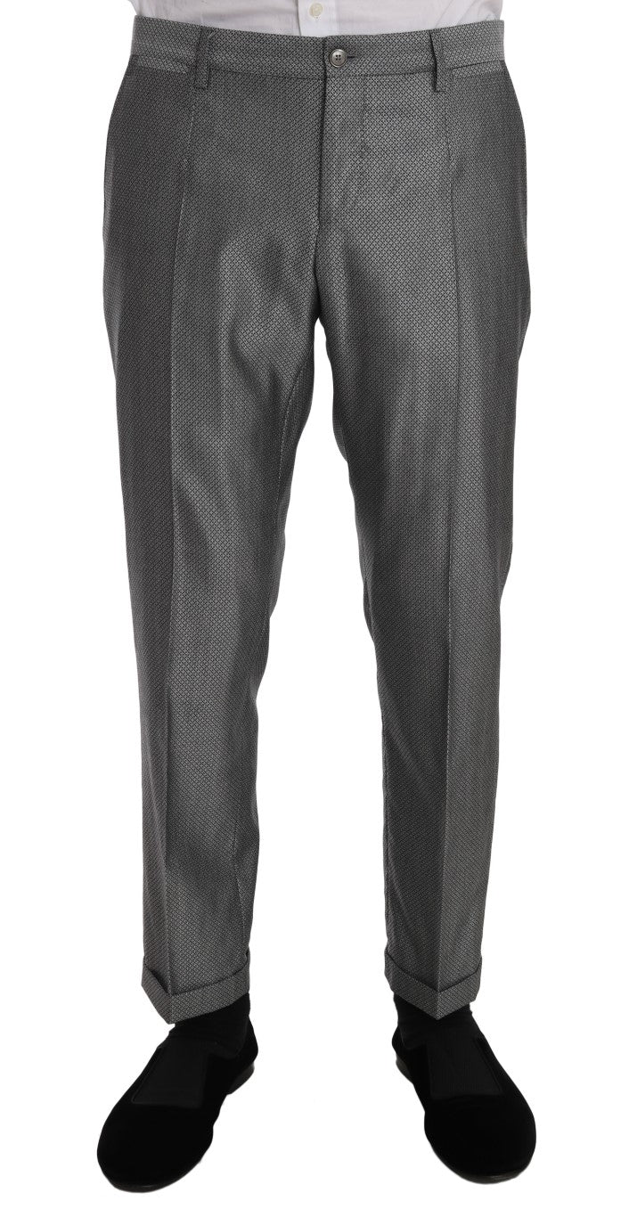 Dolce & Gabbana Schwarzer Stretch Crystal Bee Slim Fit Anzug-8