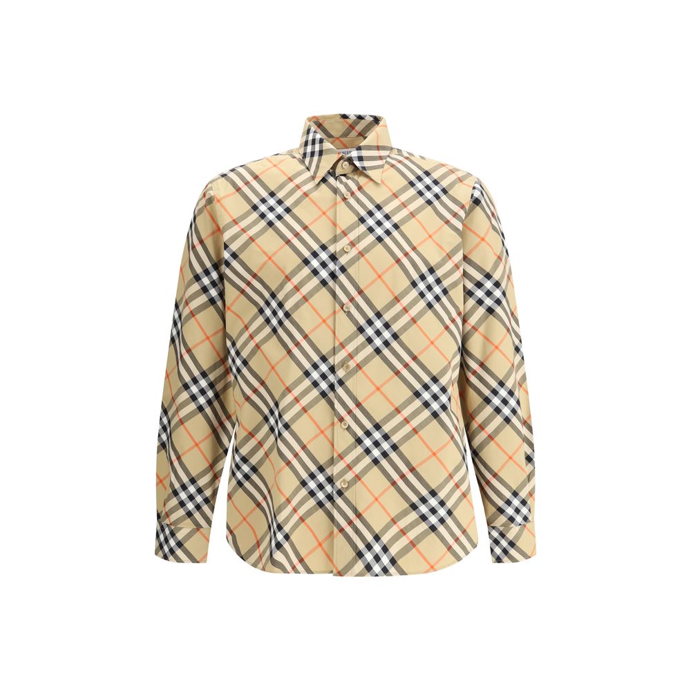 Burberry Beige Cotton Pattern Shirt-1