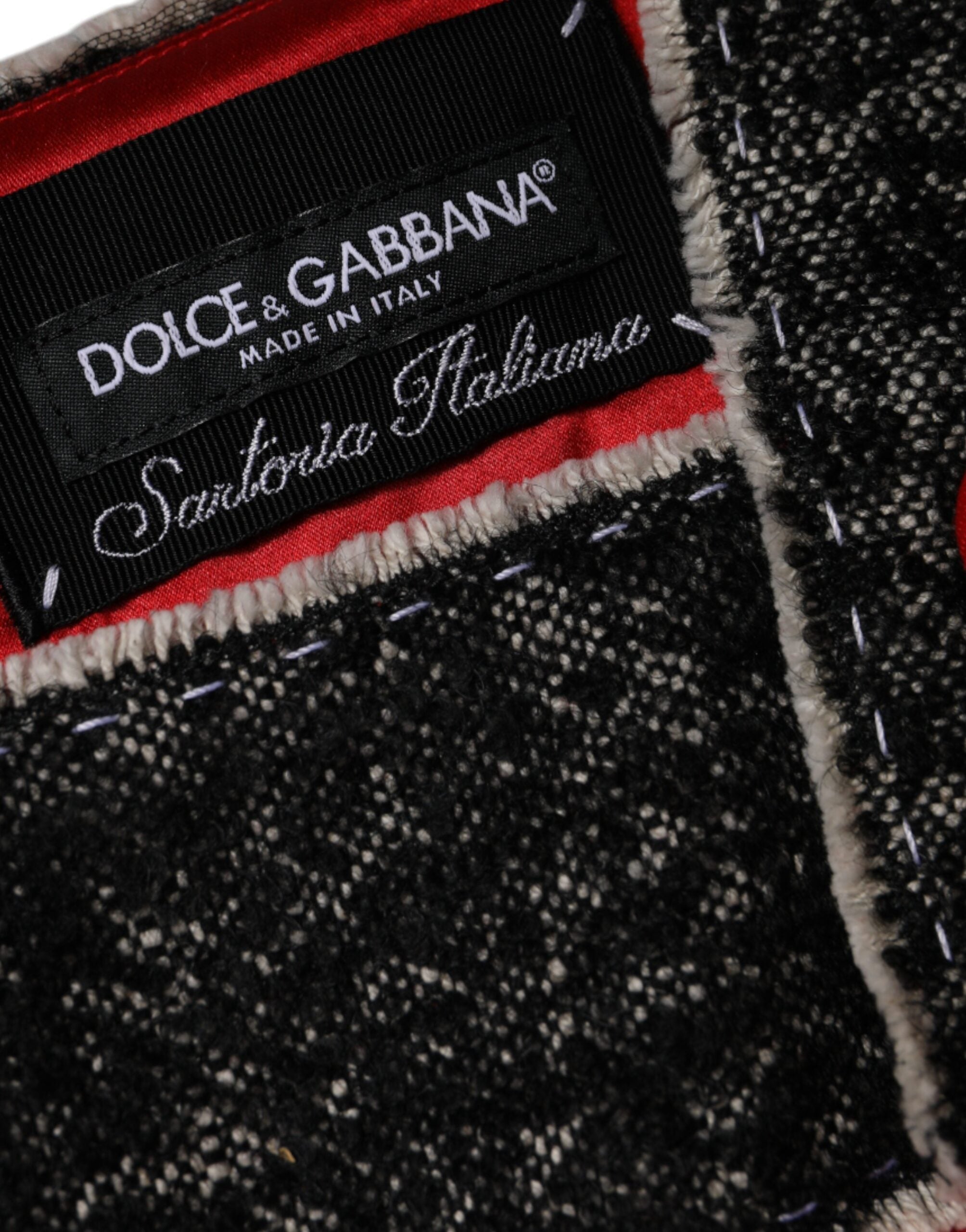 Dolce & Gabbana red sleeveless wool mini dress in a flared A-line silhouette-8